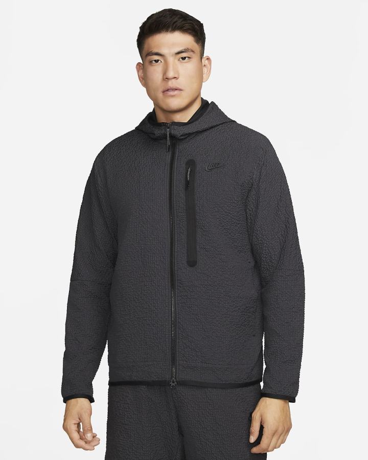 Nike Sportswear Tech Essentials Lined Woven Full-Zip Hooded Muške Jakne Crne | HR-95320JUTK