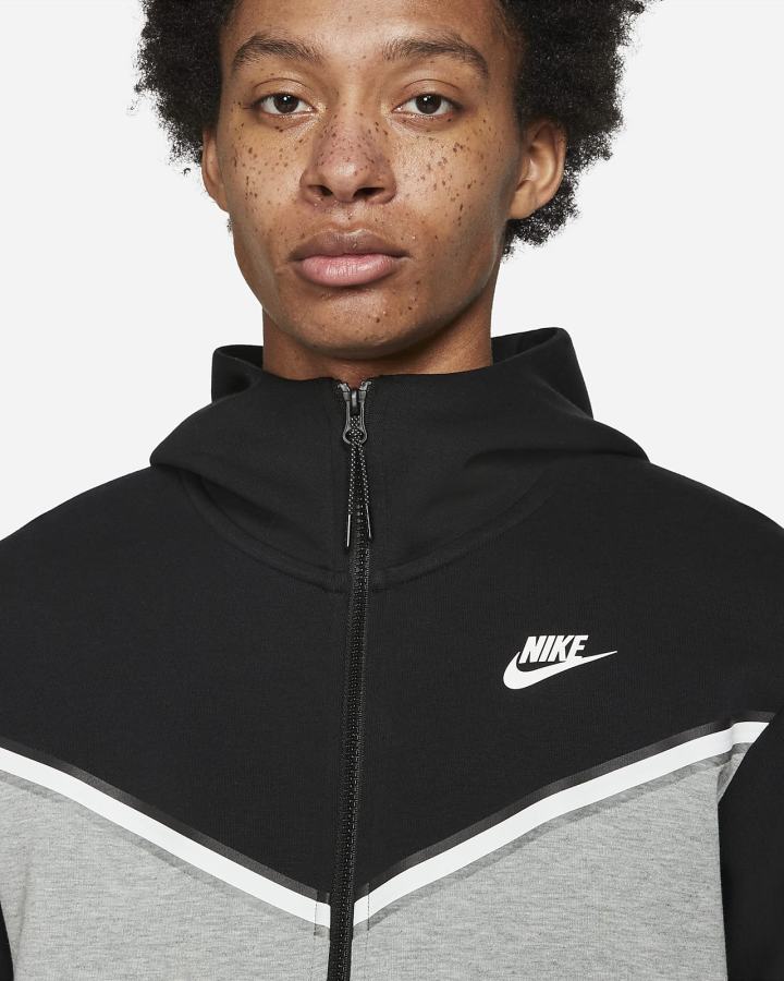 Nike Sportswear Tech Fleece Full-Zip Muške Majica S Kapuljačom Crne Tamno Sive Bijele | HR-16584HRAW