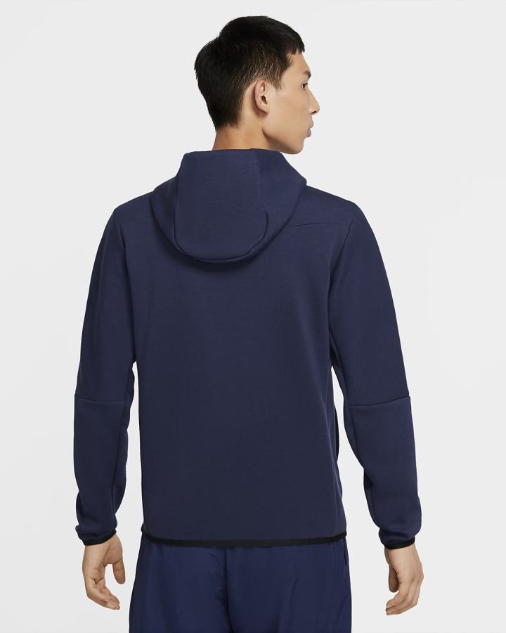 Nike Sportswear Tech Fleece Full-Zip Muške Majica S Kapuljačom Tamnoplave Crne | HR-54013GZWI