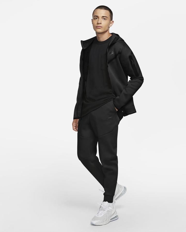 Nike Sportswear Tech Fleece Muške Jogger Hlače Crne | HR-09324AFZB