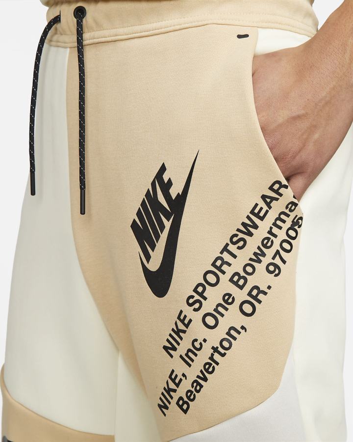 Nike Sportswear Tech Fleece Muške Jogger Hlače Svijetlo Bež Crne | HR-40731SVRJ