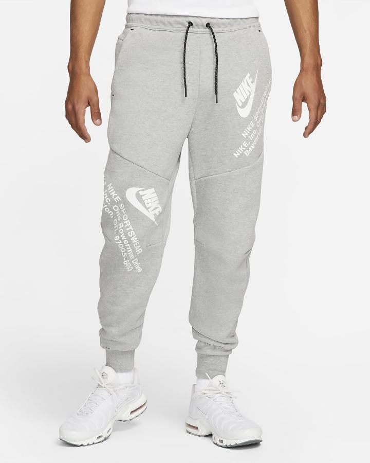 Nike Sportswear Tech Fleece Muške Jogger Hlače Tamno Sive Bijele | HR-71094VMFN