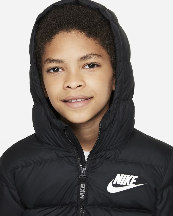 Nike Sportswear Therma-FIT Kids Down-Fill Za Dječake Jakne Crne Bijele | HR-24658CIWV