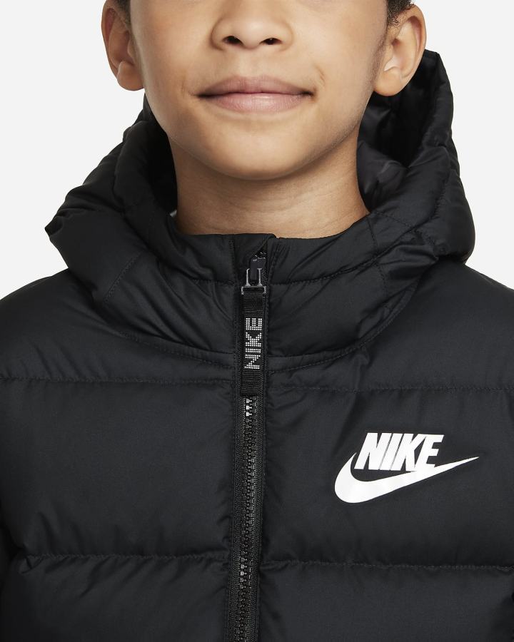 Nike Sportswear Therma-FIT Kids Down-Fill Za Dječake Jakne Crne Bijele | HR-24658CIWV