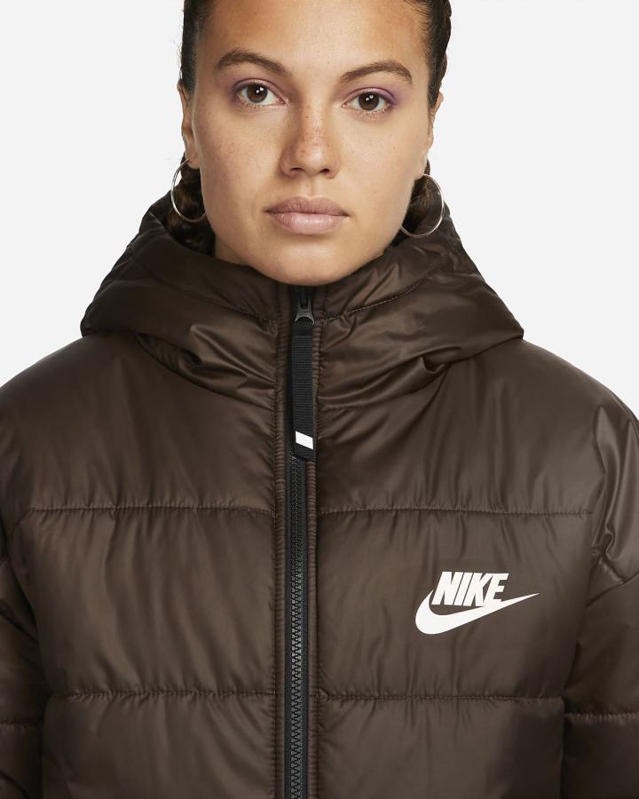 Nike Sportswear Therma-FIT Repel Synthetic-Fill Hooded Ženske Jakne Smeđe Crne Bijele | HR-25864HIPX