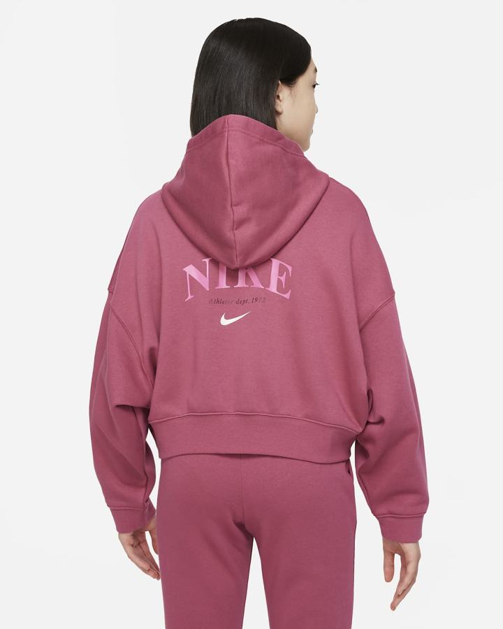 Nike Sportswear Trend Kids Full-Zip Fleece Za Djevojčice Majica S Kapuljačom Roze | HR-16739DCGK