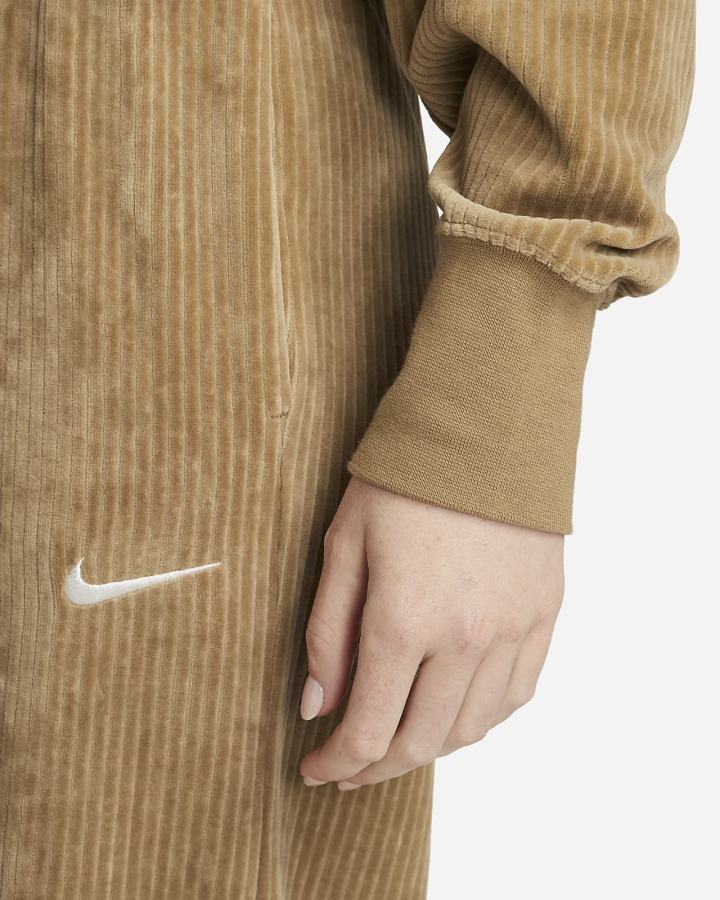 Nike Sportswear Velour Cropped Ženske Majica S Kapuljačom Smeđe | HR-81596SODL