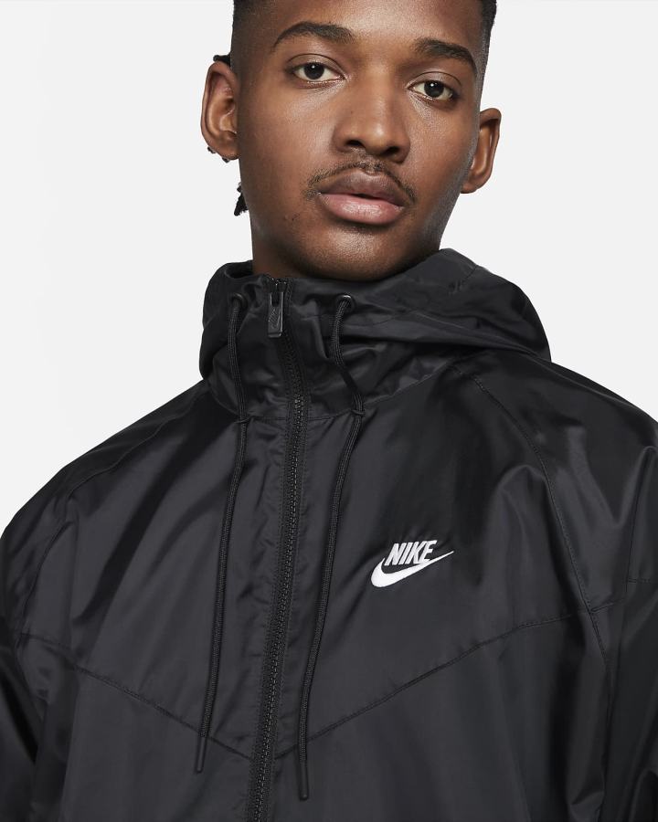 Nike Sportswear Windrunner Hooded Muške Jakne Crne Bijele | HR-10652MNPU