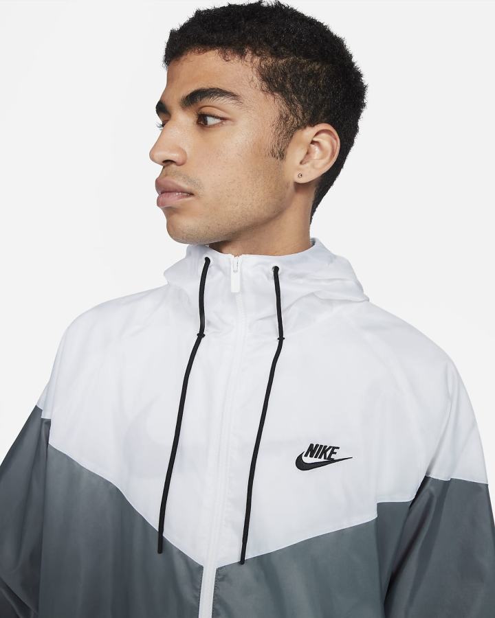 Nike Sportswear Windrunner Hooded Muške Jakne Bijele Sive Crne | HR-20376YCWH