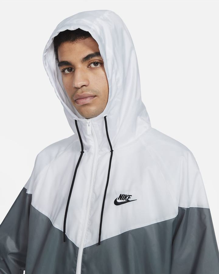 Nike Sportswear Windrunner Hooded Muške Jakne Bijele Sive Crne | HR-20376YCWH