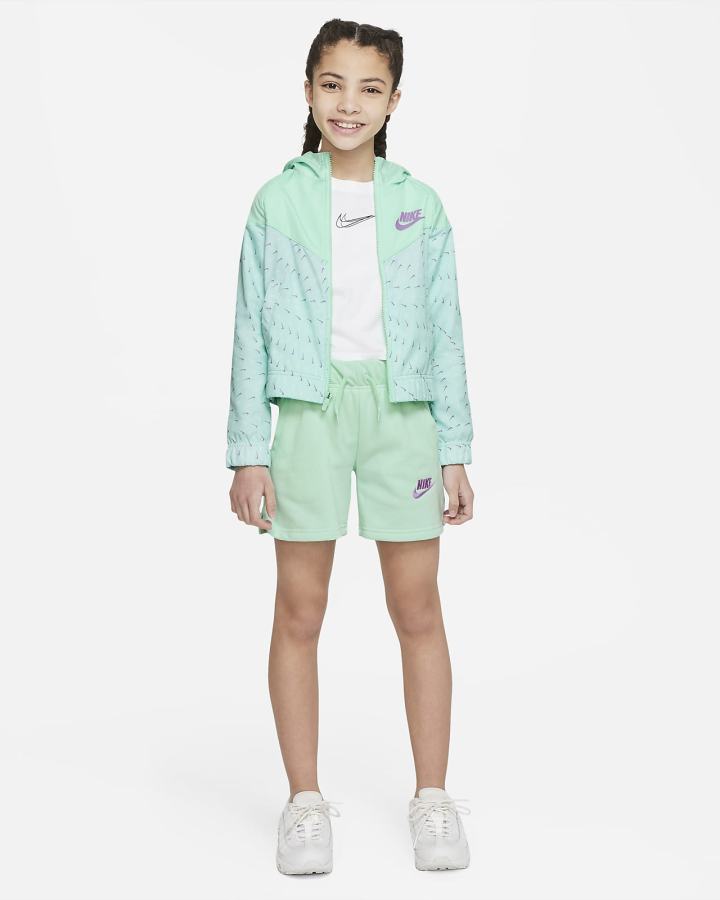 Nike Sportswear Windrunner Kids Full-Zip (Extended Size) Za Djevojčice Jakne Menta Ljubičaste | HR-19653RFJX