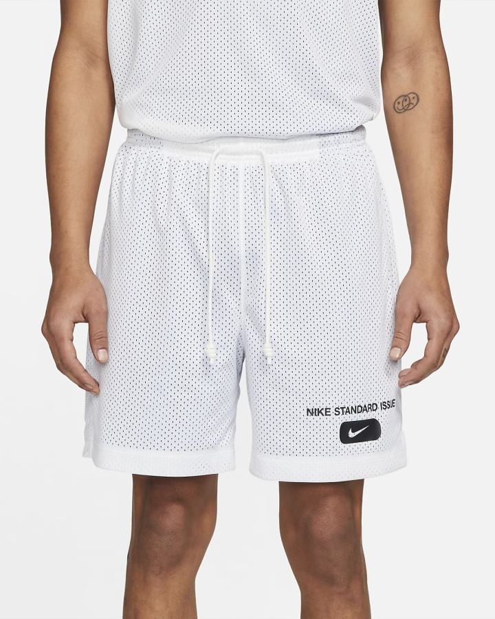 Nike Standard Issue Mesh Basketball Muške Kratke Hlače Bijele Plave Bijele | HR-34209AJFR