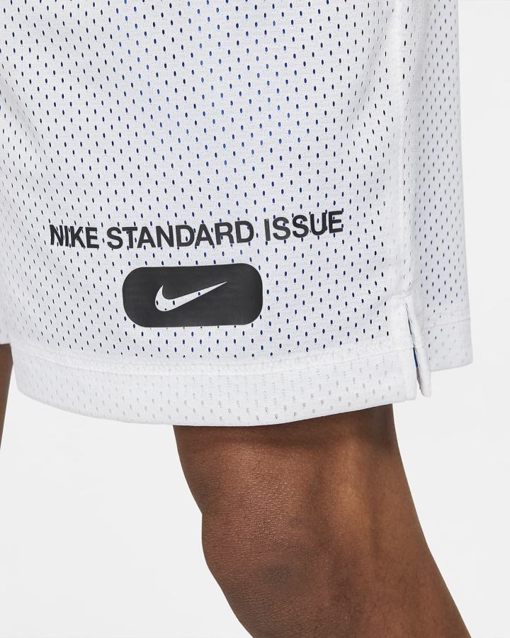 Nike Standard Issue Mesh Basketball Muške Kratke Hlače Bijele Plave Bijele | HR-34209AJFR