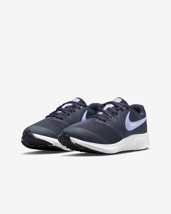 Nike Star Runner 2 Kids Road Za Djevojčice Tenisiće Plave Bijele Ljubičaste | HR-82605PGLB