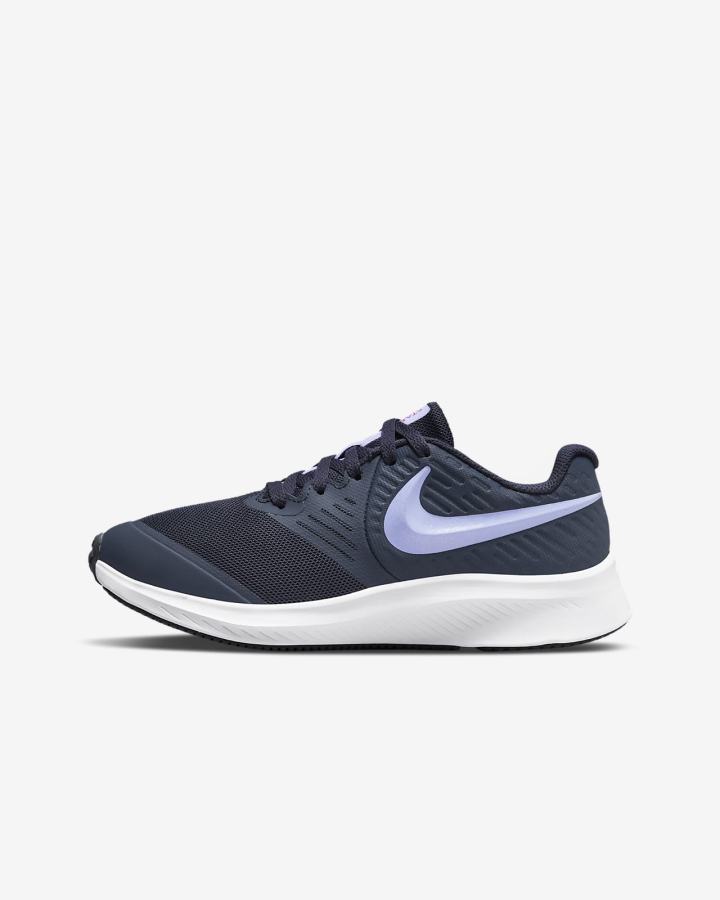 Nike Star Runner 2 Kids Road Za Djevojčice Tenisiće Plave Bijele Ljubičaste | HR-82605PGLB