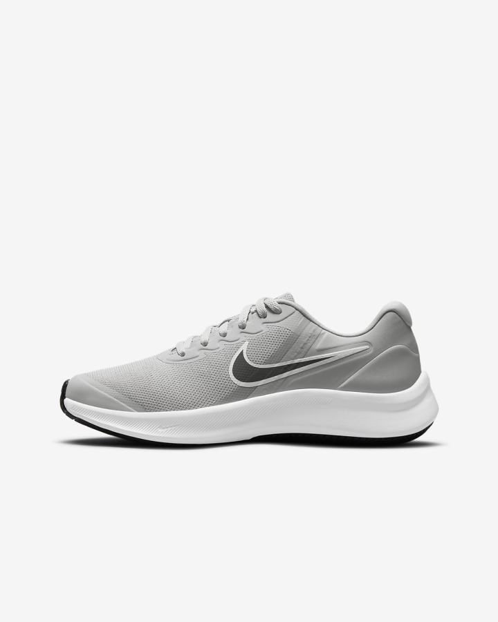 Nike Star Runner 3 Kids Road Za Djevojčice Tenisiće Svijetlo Sive Crne | HR-14805RAEH