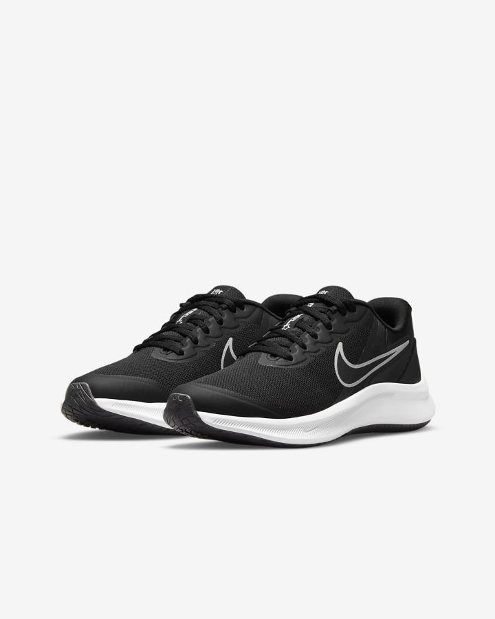 Nike Star Runner 3 Kids Road Za Djevojčice Tenisiće Crne Tamno Sive | HR-20761AFBC