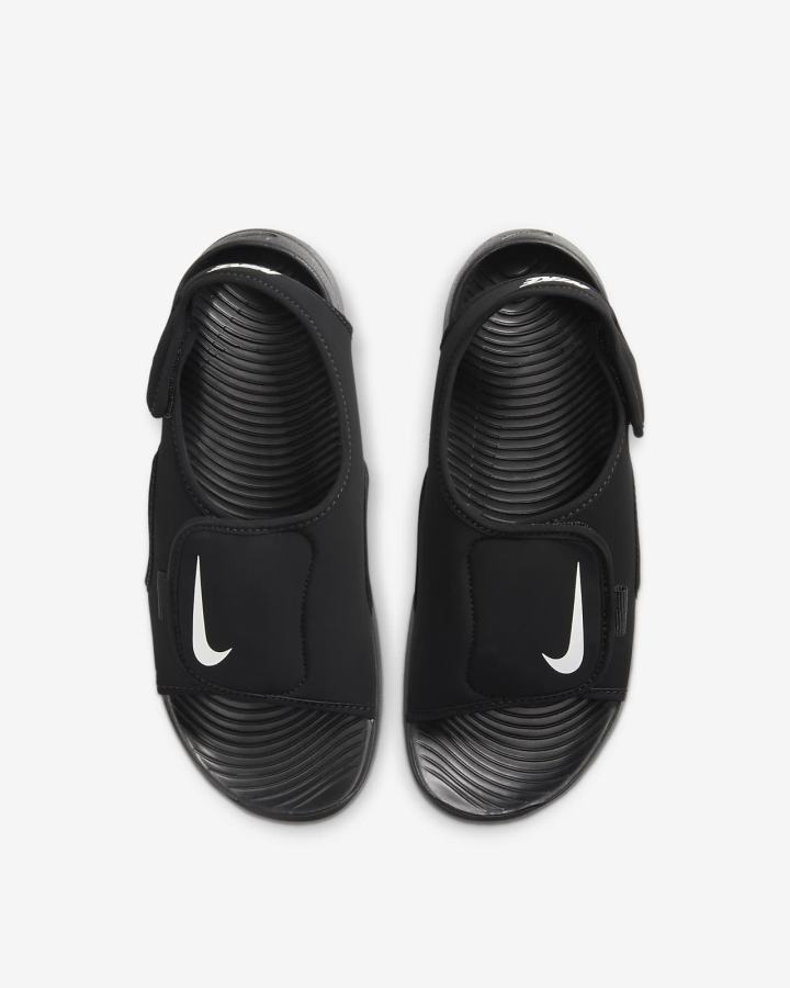 Nike Sunray Adjust 5 V2 Kids Za Djevojčice Sandale Crne Bijele | HR-65972LQMK