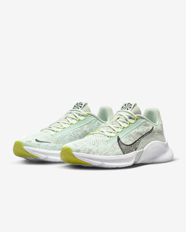 Nike SuperRep Go 3 Flyknit Next Nature Ženske Cipele Za Trening Menta Bijele Crne | HR-45203WGUL