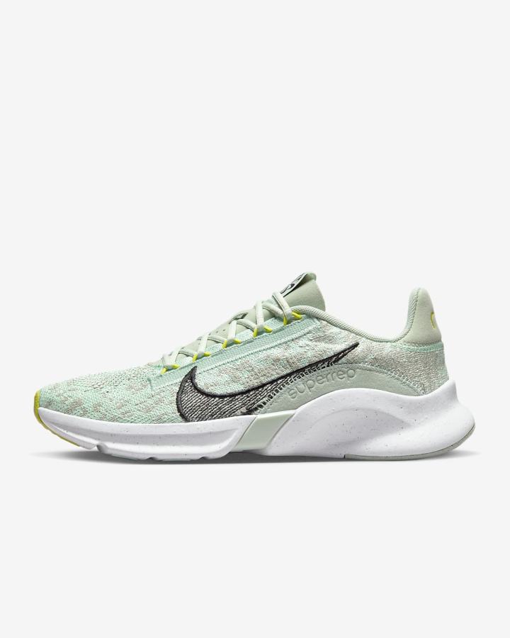 Nike SuperRep Go 3 Flyknit Next Nature Ženske Cipele Za Trening Menta Bijele Crne | HR-45203WGUL