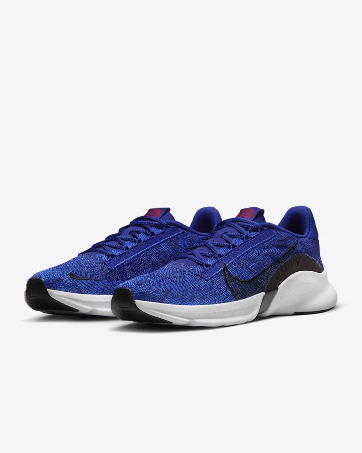 Nike SuperRep Go 3 Next Nature Flyknit Muške Cipele Za Trening Kraljevska Plava Plave Crne Bijele | HR-45061QAIM