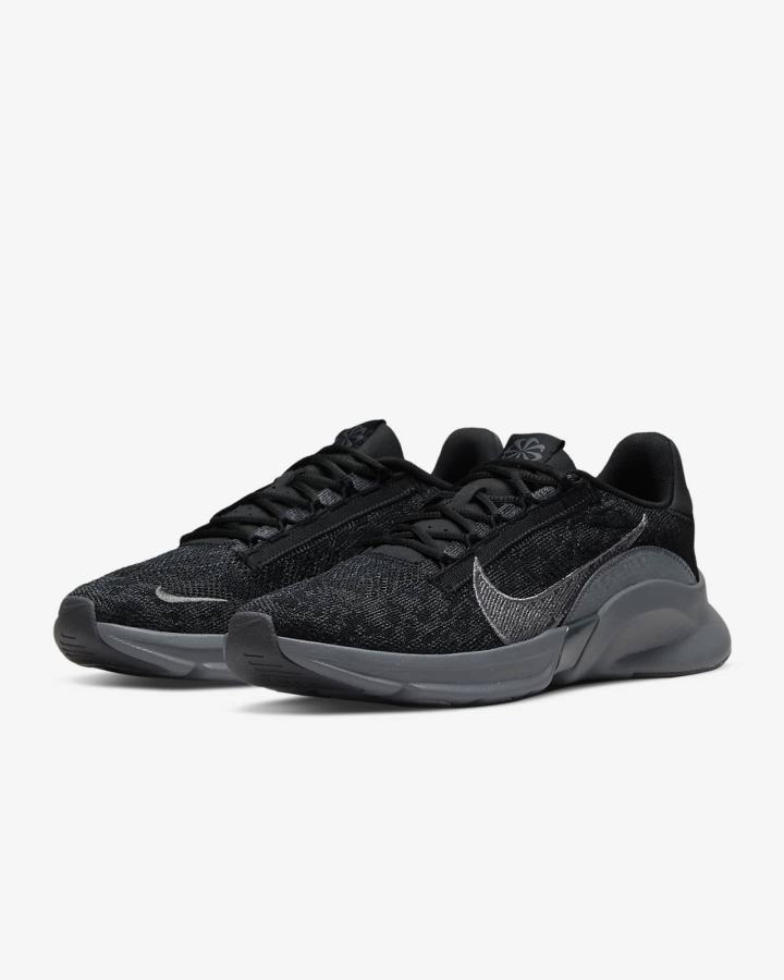 Nike SuperRep Go 3 Next Nature Flyknit Muške Cipele Za Trening Crne Sive Tamno Sive | HR-49063DRFB