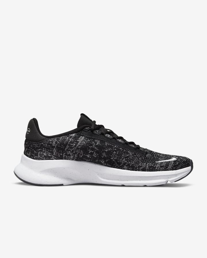 Nike SuperRep Go 3 Next Nature Flyknit Muške Cipele Za Trening Crne Tamno Sive Bijele Platine | HR-61543YDQS