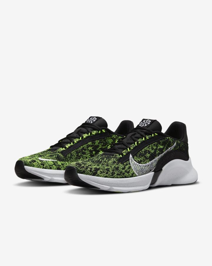 Nike SuperRep Go 3 Next Nature Flyknit Muške Cipele Za Trening Crne Bijele | HR-91526NRGJ