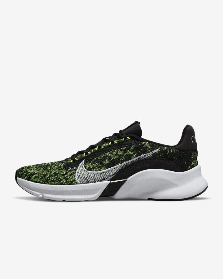 Nike SuperRep Go 3 Next Nature Flyknit Muške Cipele Za Trening Crne Bijele | HR-91526NRGJ