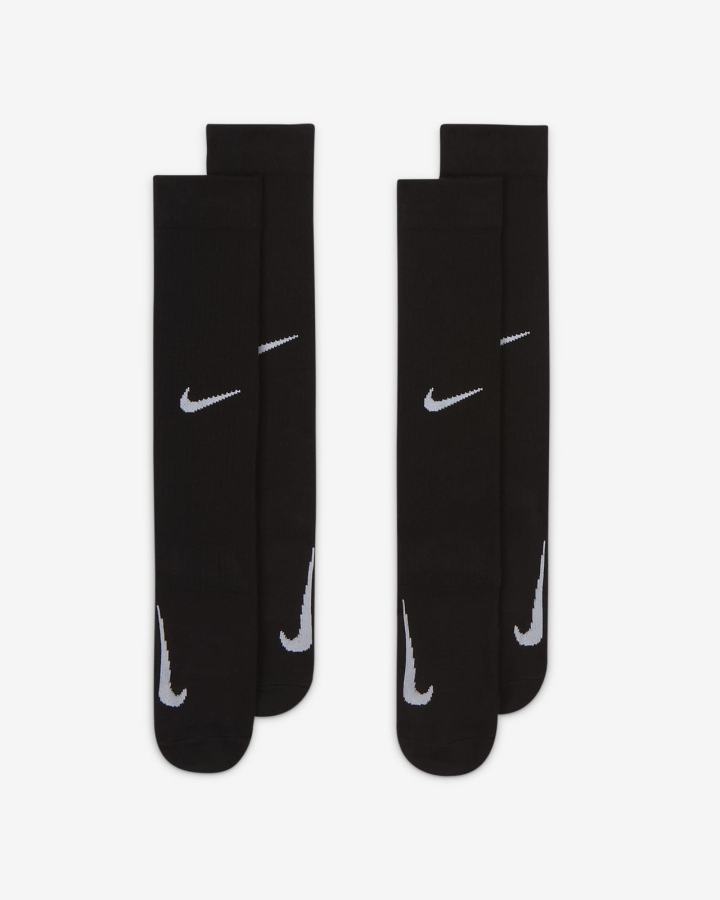 Nike Swoosh Kids Over-the-Calf (2 Pairs) Za Dječake Čarape Crne Bijele | HR-04951YTPK