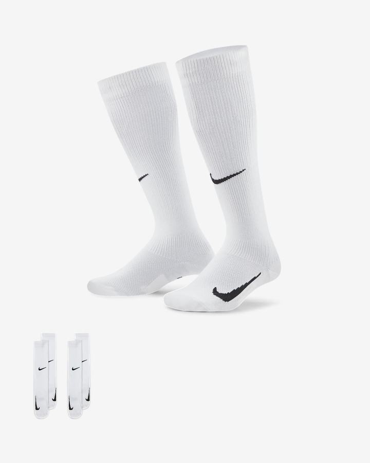 Nike Swoosh Kids Over-the-Calf (2 Pairs) Za Dječake Čarape Crne Bijele | HR-04951YTPK