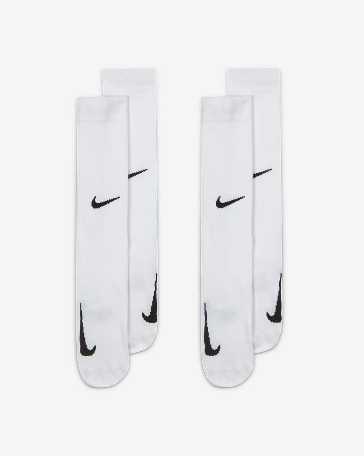 Nike Swoosh Kids Over-the-Calf (2 Pairs) Za Djevojčice Čarape Bijele Sive Crne | HR-17948ANZQ