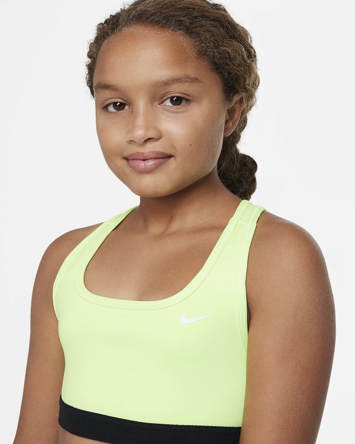 Nike Swoosh Kids Za Djevojčice Sportski Grudnjak Zelene Bijele | HR-19465JOCW