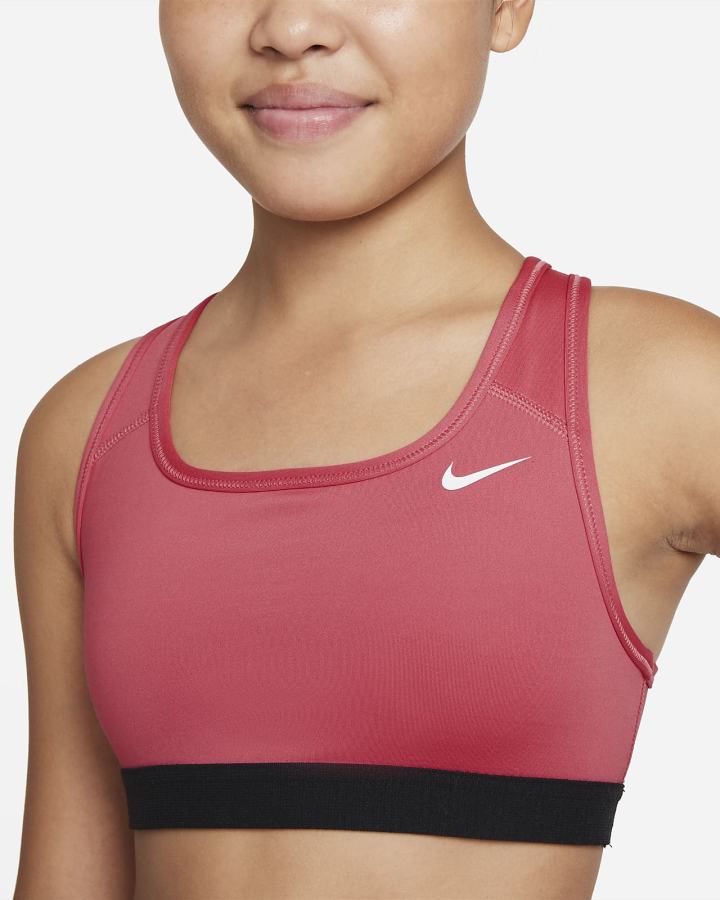 Nike Swoosh Kids Za Djevojčice Sportski Grudnjak Roze Bijele | HR-24863RPOL