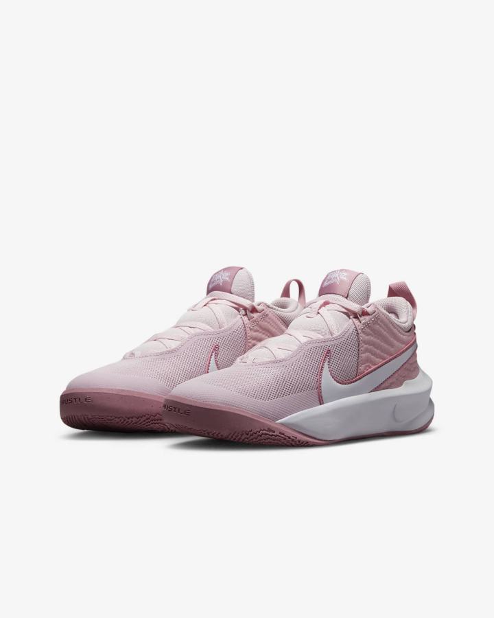 Nike Team Hustle D 10 Kids Za Djevojčice Košarkaške Cipele Roze Roze Bijele | HR-31625EYFI