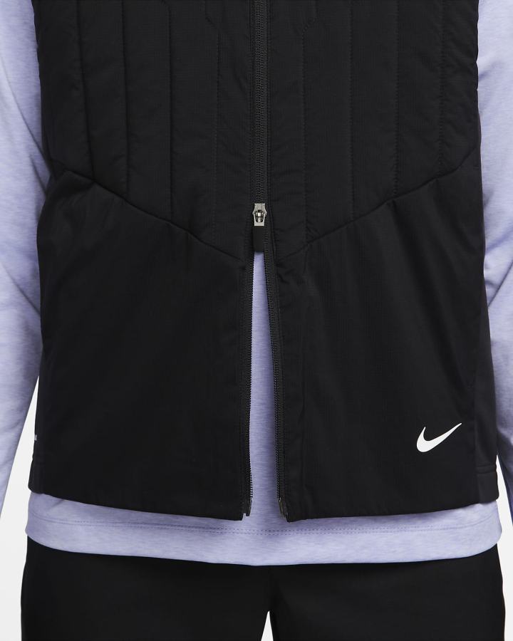 Nike Therma-FIT ADV Repel Full-Zip Golf Muške Prsluk Crne Bijele | HR-26409IEBJ