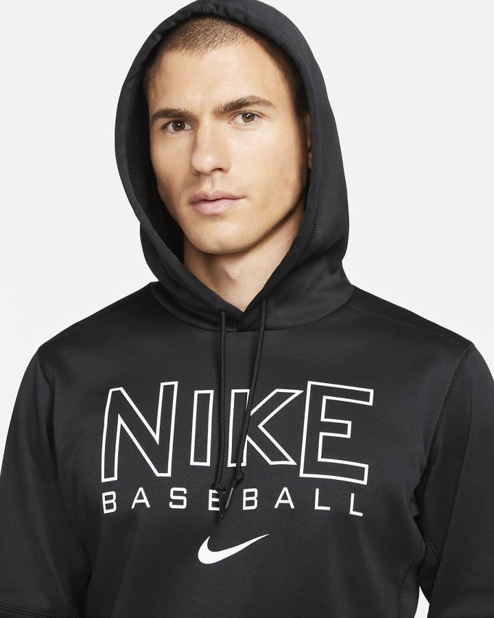 Nike Therma-FIT Baseball Muške Majica S Kapuljačom Crne Bijele | HR-96405HONY