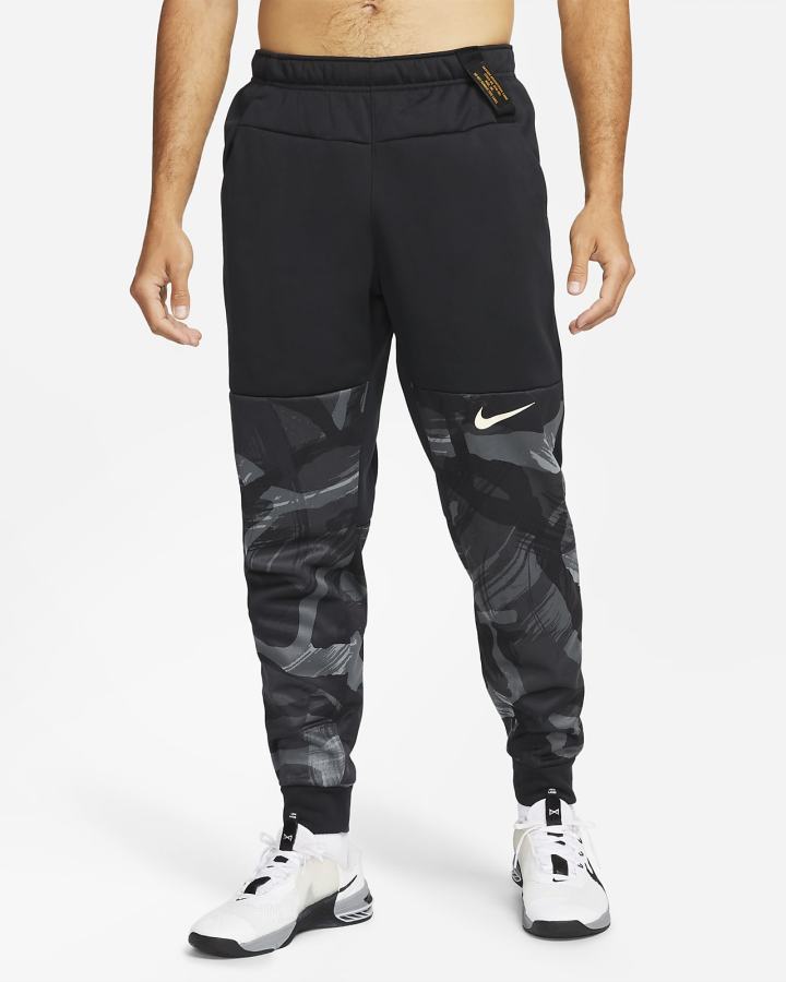 Nike Therma-FIT Camo Tapered Training Muške Hlače Crne | HR-53291MJGX