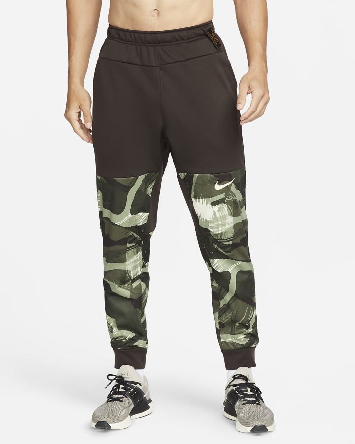 Nike Therma-FIT Camo Tapered Training Muške Hlače Smeđe | HR-71589WXVH