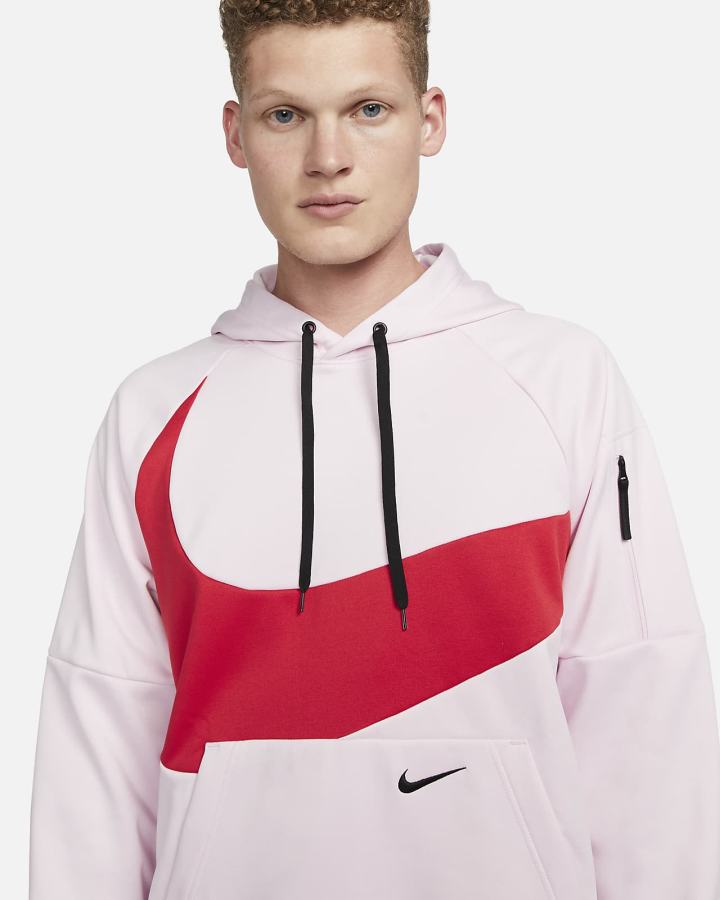 Nike Therma-FIT Fitness Muške Majica S Kapuljačom Roze Crvene Crne | HR-68104PWGR