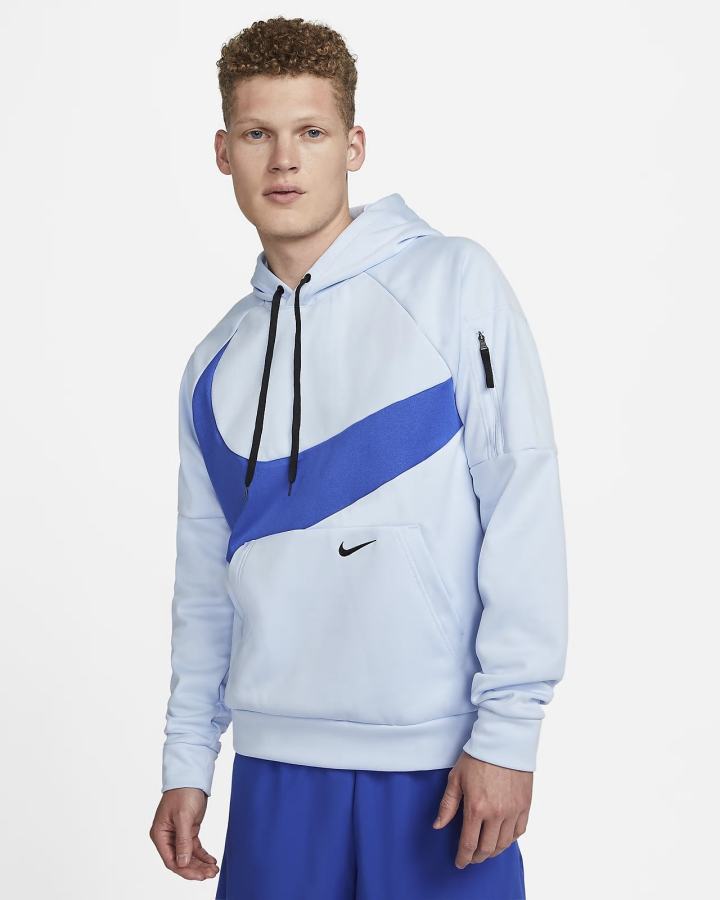 Nike Therma-FIT Fitness Muške Majica S Kapuljačom Plave Kraljevska Plava Crne | HR-80632TUKP