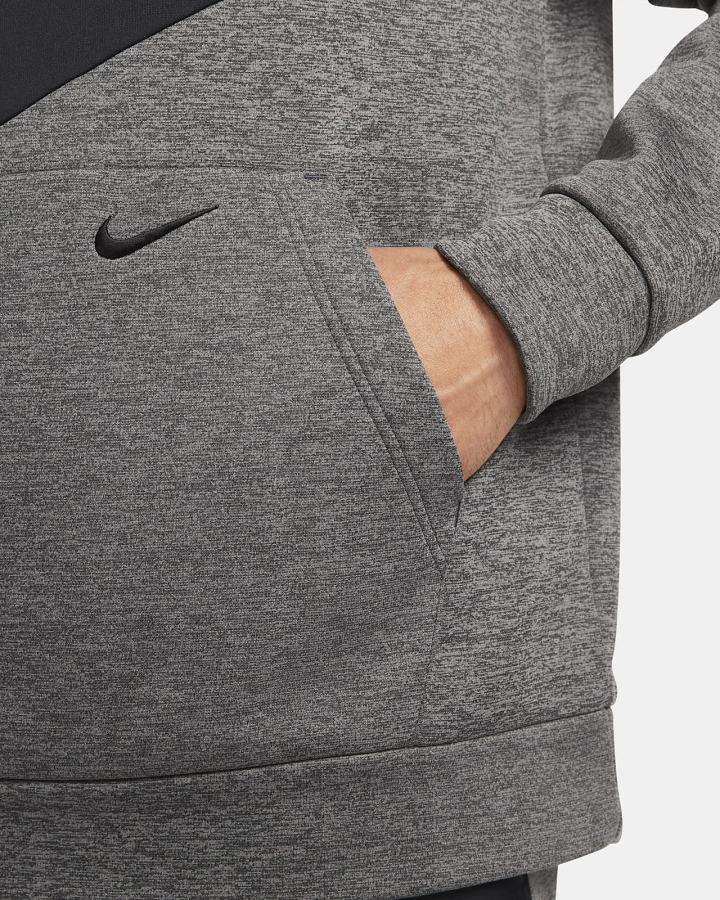 Nike Therma-FIT Fitness Muške Majica S Kapuljačom Sive Tamno Sive Crne | HR-90386JIRA