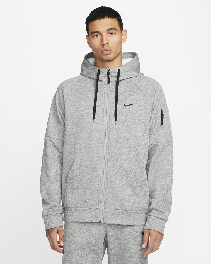 Nike Therma-FIT Full-Zip Fitness Muške Majica S Kapuljačom Tamno Sive Crne | HR-06845IMFX