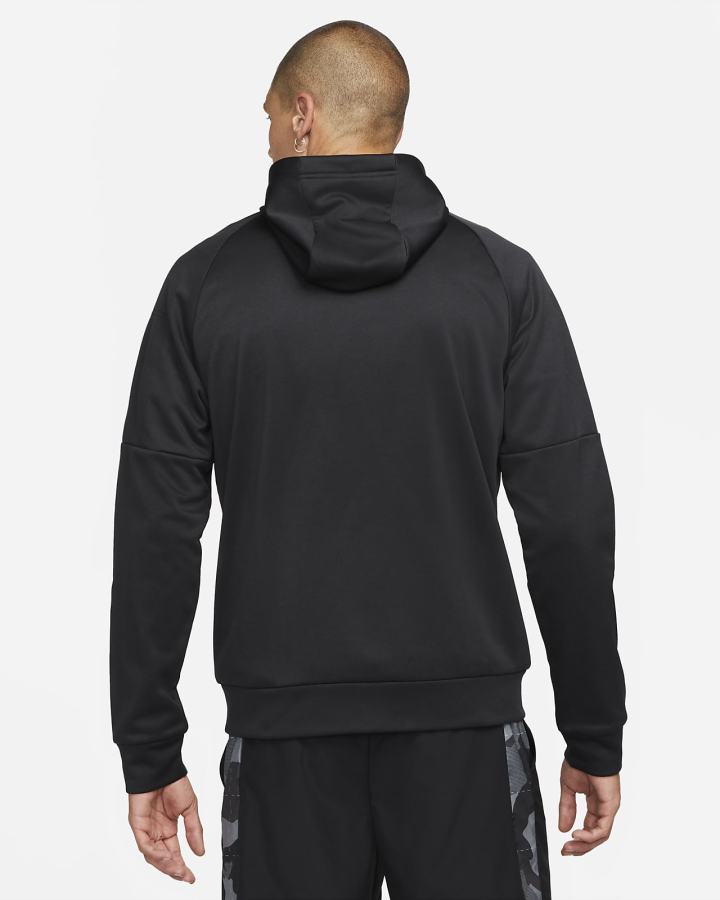 Nike Therma-FIT Full-Zip Fitness Muške Majica S Kapuljačom Crne Bijele | HR-09715LJTZ