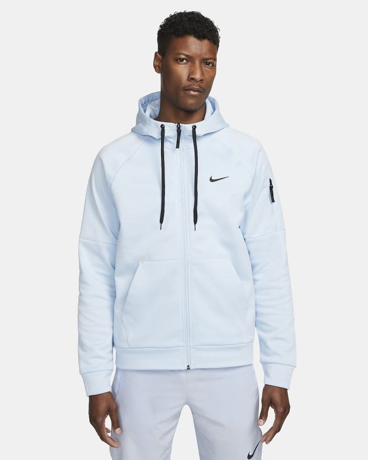 Nike Therma-FIT Full-Zip Fitness Muške Majica S Kapuljačom Plave Crne | HR-18690RQOL