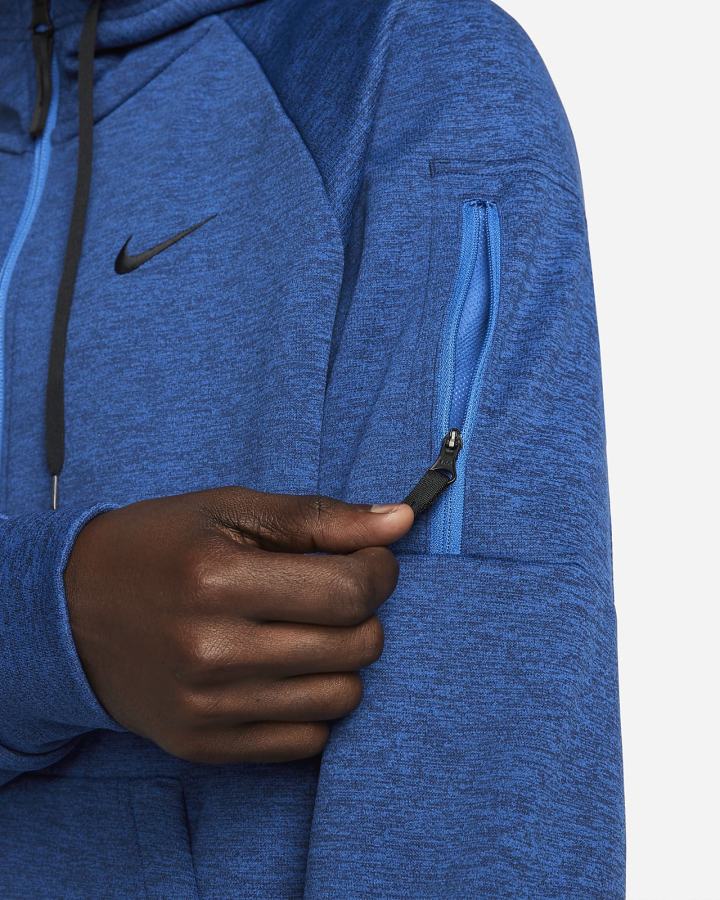 Nike Therma-FIT Full-Zip Fitness Muške Majica S Kapuljačom Plave Kraljevska Plava Crne | HR-45196VSRP