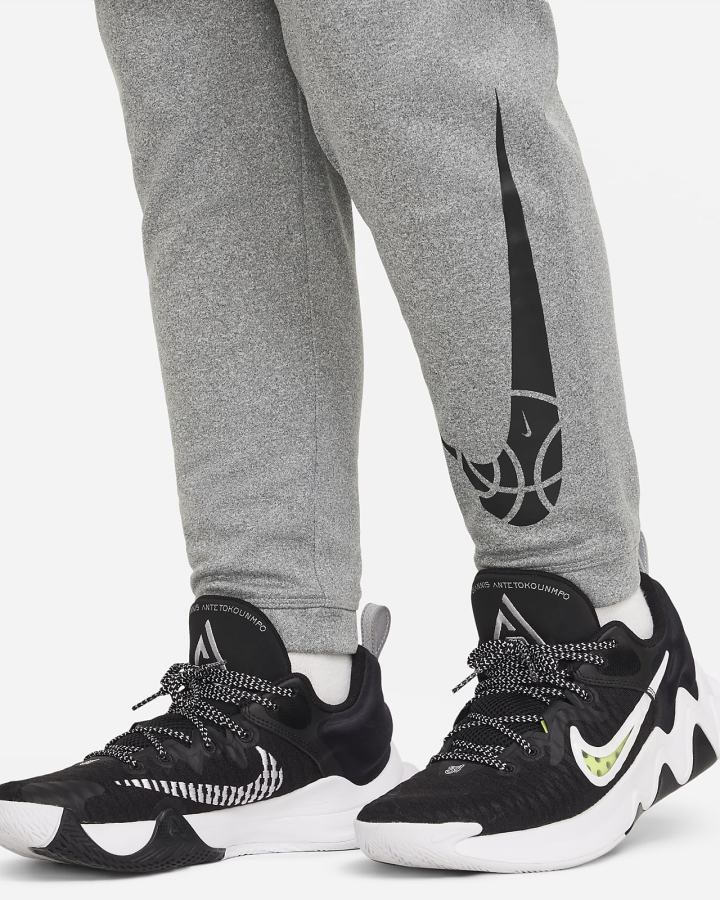 Nike Therma-FIT Kids Basketball (Extended Size) Za Dječake Hlače Tamno Sive Crne | HR-15946CYUM