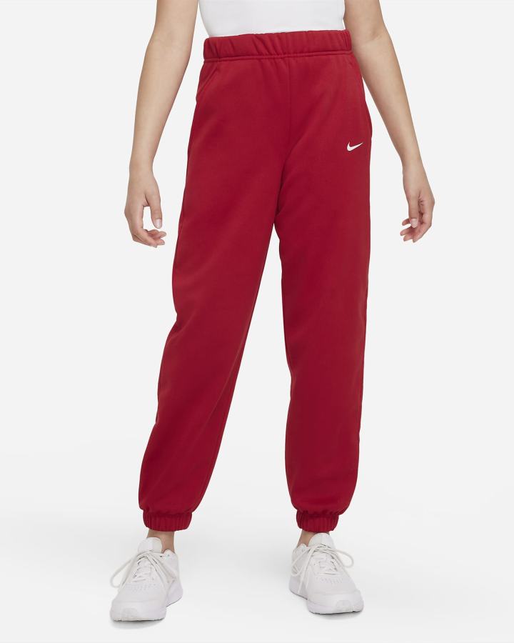 Nike Therma-FIT Kids Cuffed Za Djevojčice Hlače Crvene Bijele | HR-41057HTWK