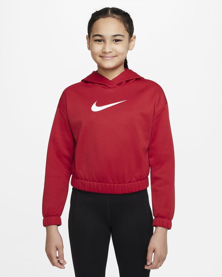 Nike Therma-FIT Kids (Extended Size) Za Djevojčice Majica S Kapuljačom Crvene Bijele | HR-24930RKSU