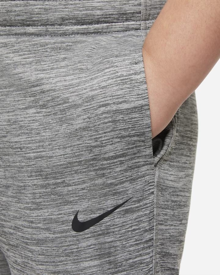 Nike Therma-FIT Kids Open-Hem Training (Extended Size) Za Dječake Hlače Sive Crne | HR-92531VOBW